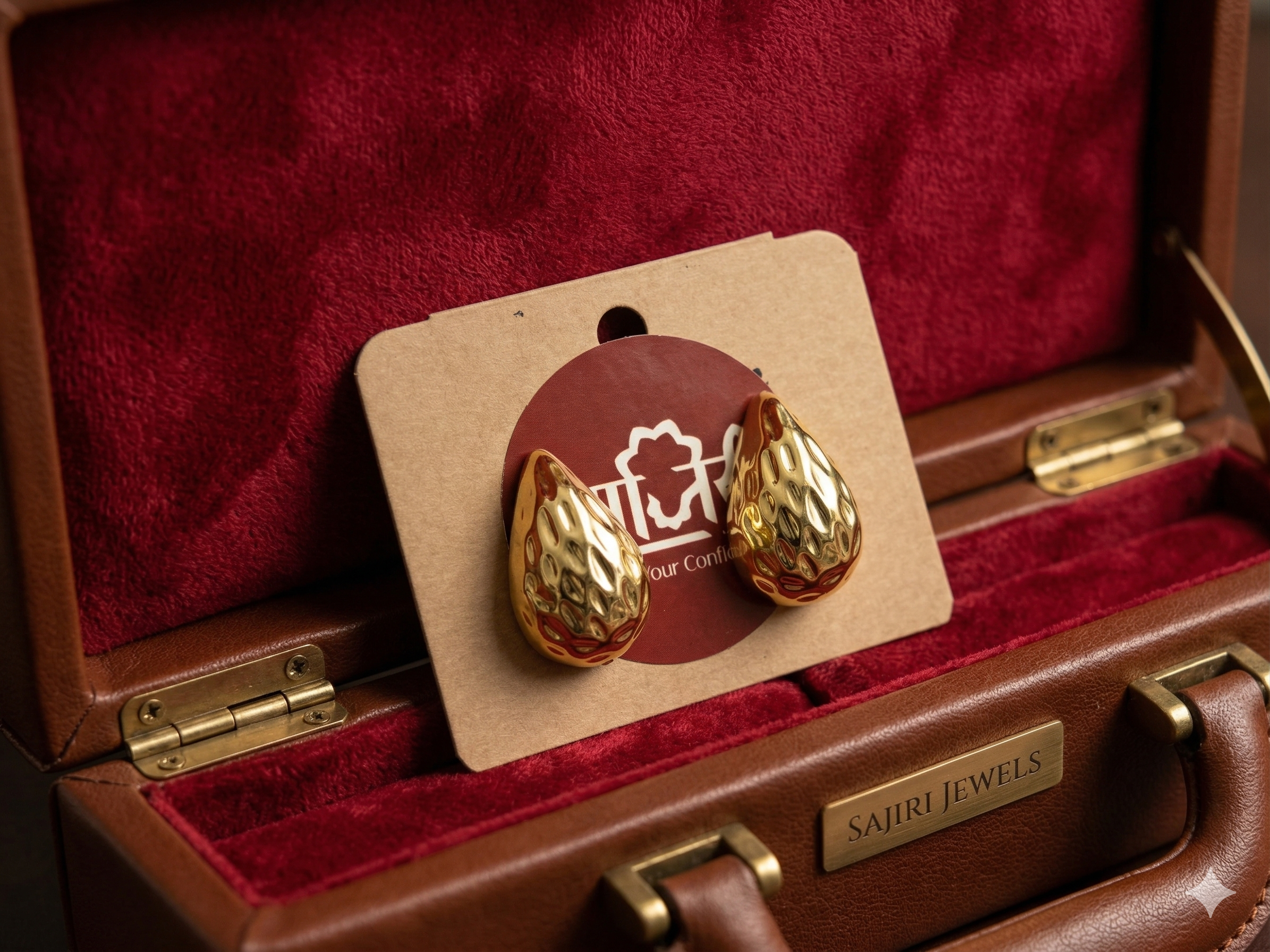 GOLD PLATED DROP EARRING