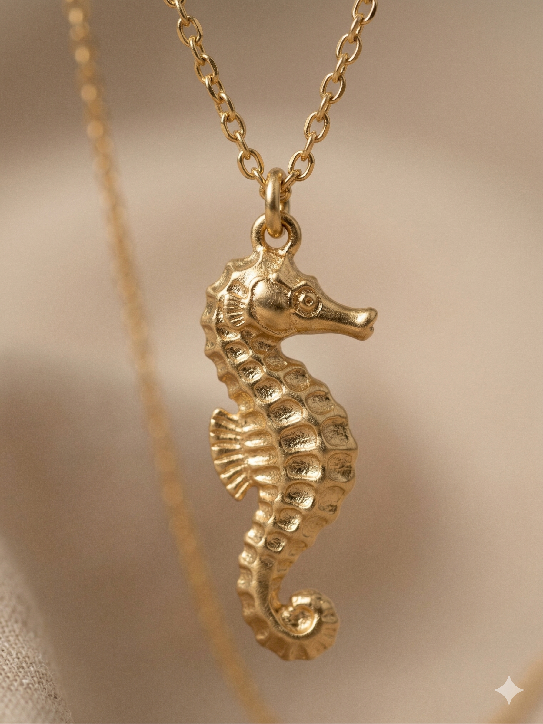 light chain with sea horse pendent