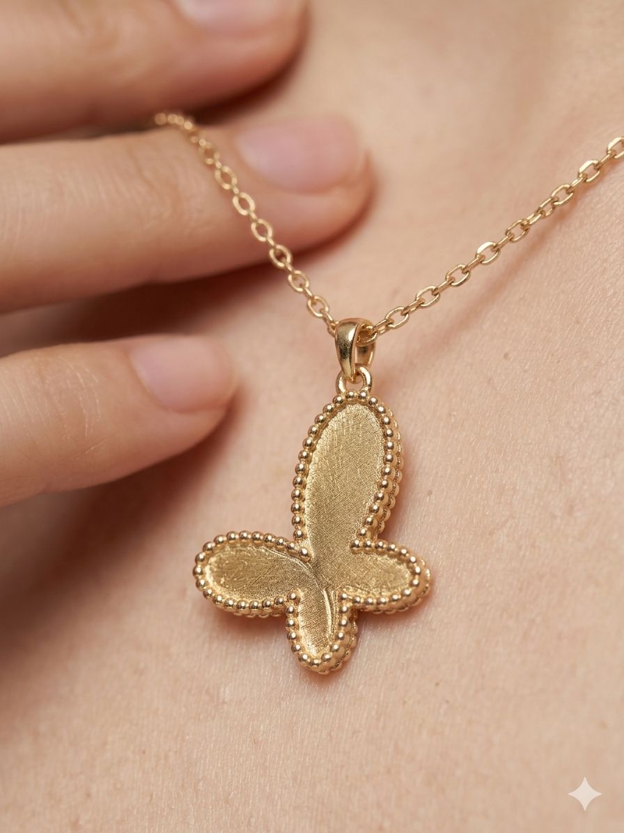 light chain with light gold butterfly