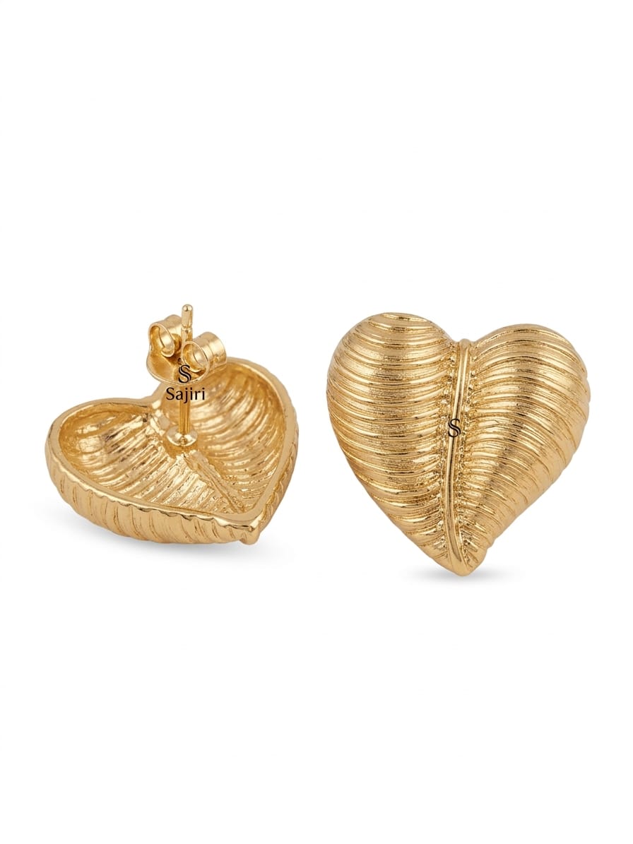 gold plated heart shape lining