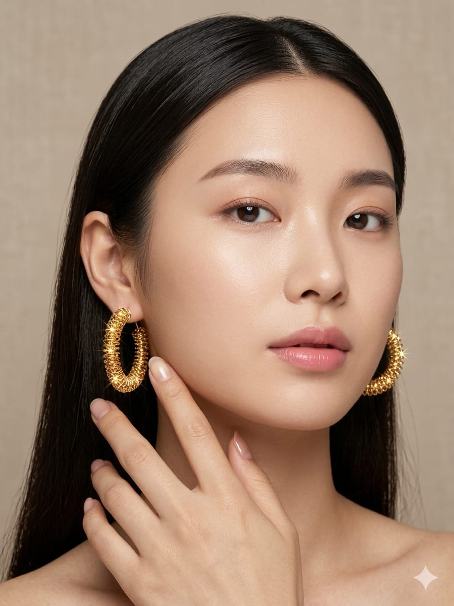 ring quield hoops gold plated